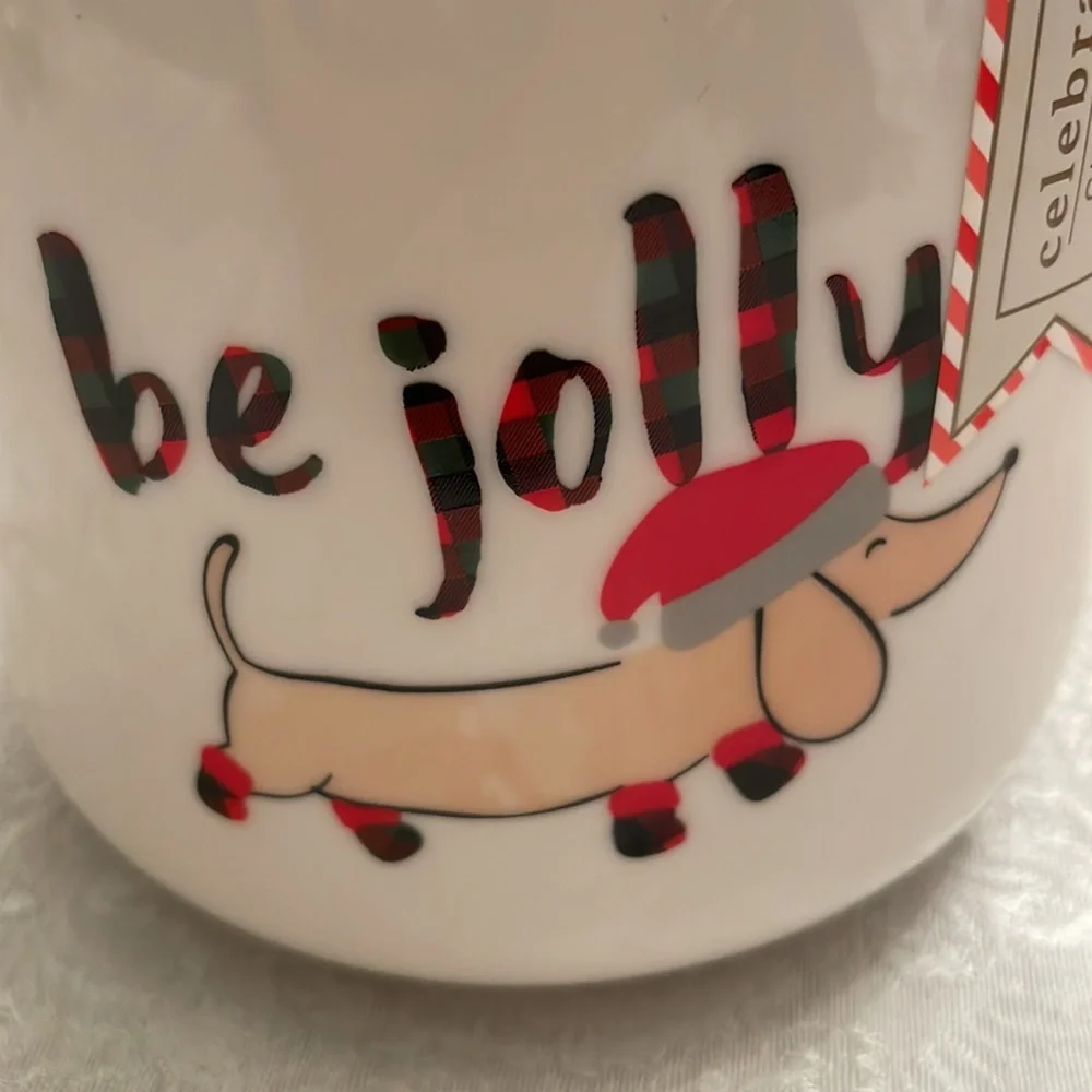 Dachshund holiday themed canister.